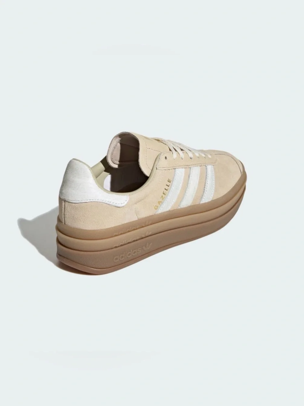 NWT adidas Gazelle Bold W Stone Khaki Cream White IH4201 Platform
